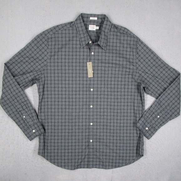 J.Crew Other - J.Crew Secret Wash Shirt Mens XL Classic Grey Plaid Button Down CO874 Oarsman
